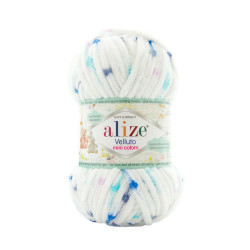 Farbe 8117 - Alize Velluto Mini Colors 100g - Chenille Garn