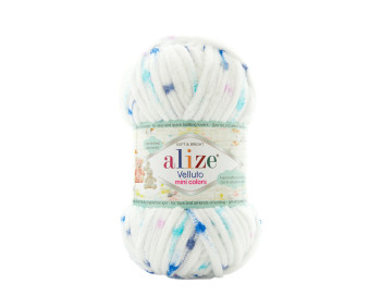 Farbe 8117 - Alize Velluto Mini Colors 100g - Chenille Garn