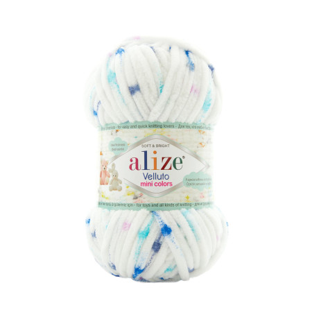 Farbe 8117 - Alize Velluto Mini Colors 100g - Chenille Garn