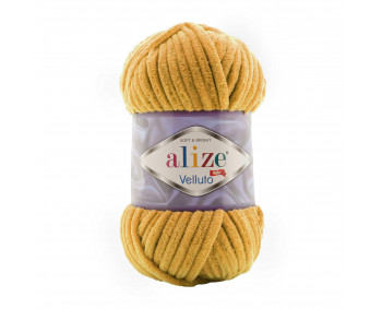 Farbe 02 safran - Alize Velluto 100g - Chenille Garn