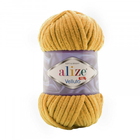 Farbe 02 safran - Alize Velluto 100g - Chenille Garn