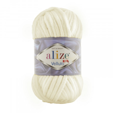 Farbe 62 creme - Alize Velluto 100g - Chenille Garn