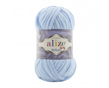 Farbe 218 babyblau - Alize Velluto 100g - Chenille Garn