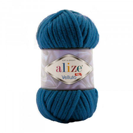 Farbe 646 petrol - Alize Velluto 100g - Chenille Garn