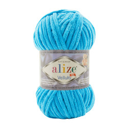 Farbe 16 türkis - Alize Velluto 100g - Chenille Garn