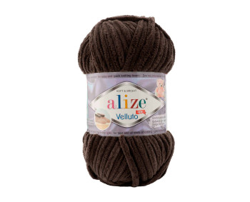 Farbe 26 dunkelbraun - Alize Velluto 100g - Chenille Garn