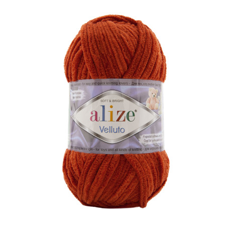 Farbe 36 terra - Alize Velluto 100g - Chenille Garn