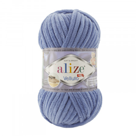 Farbe 374 blau - Alize Velluto 100g - Chenille Garn