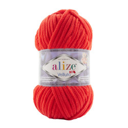 Farbe 421 hellrot - Alize Velluto 100g - Chenille Garn