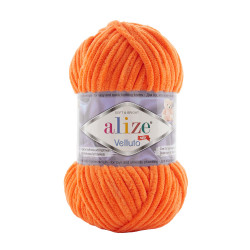 Farbe 550  orange - Alize Velluto 100g - Chenille Garn