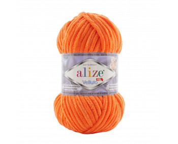 Farbe 550  orange - Alize Velluto 100g - Chenille Garn