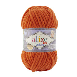 Farbe 06 dunkelorange - Alize Velluto 100g - Chenille Garn