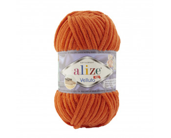 Farbe 06 dunkelorange - Alize Velluto 100g - Chenille Garn