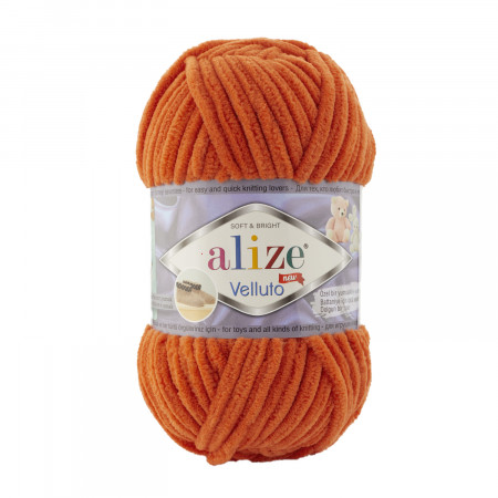 Farbe 06 dunkelorange - Alize Velluto 100g - Chenille Garn