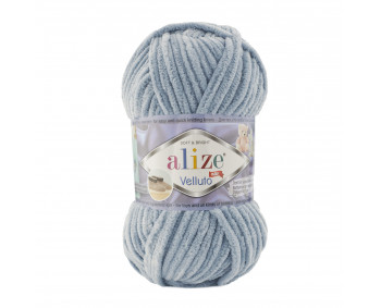 Farbe 428 grau  - Alize Velluto 100g - Chenille Garn