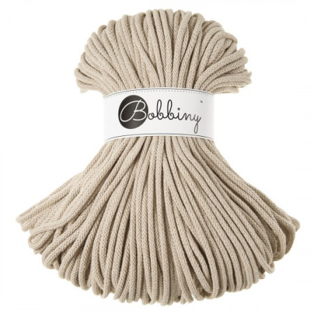 Bobbiny Flechtkordel Premium 5mm - 100m - ca.500g - Farbe Beige