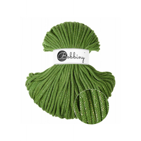 Bobbiny Flechtkordel Premium 5mm - 100m - ca.500g - Farbe Shiny Moss Green