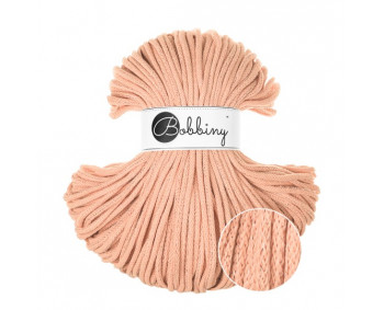 Bobbiny Flechtkordel Premium 5mm - 100m - ca.500g - Farbe Peach Fuzz Glitzer