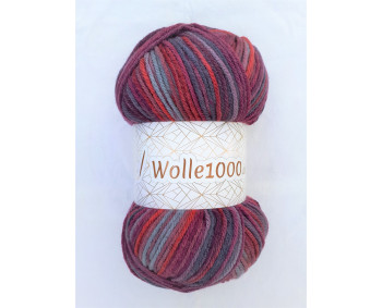 !NEU! Wolle1000 - Batik 200g - Farbe 42  bordo-grau