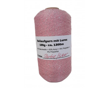 Beilaufgarn mit Lurex - 100g ca. 1300m - Barbie/Silber