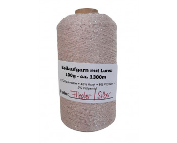 Beilaufgarn mit Lurex - 100g ca. 1300m - Flieder/Silber