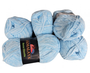 Himalaya Bursa Chenille - helle blautöne - 5er Pack - Sonderposten