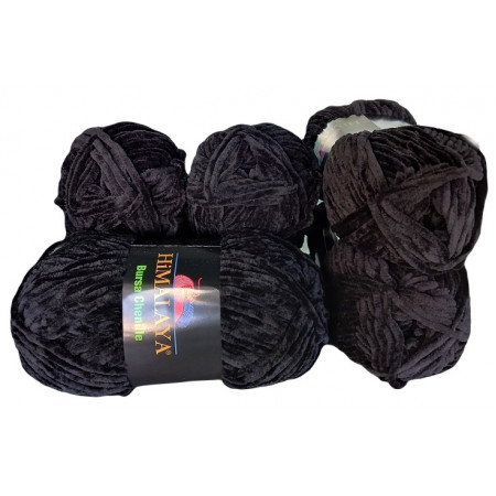Himalaya Bursa Chenille - schwarz - 5er Pack - Sonderposten