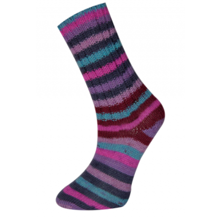 Farbe 140-02 lila-beere-türkis - Himalaya Socks Sockenwolle 100g