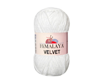 Farbe 90001 weiss - Himalaya Velvet 100g - Chenille Garn