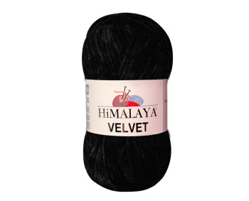 Farbe 90011 schwarz - Himalaya Velvet  100g - Chenille Garn