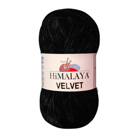 Farbe 90011 schwarz - Himalaya Velvet  100g - Chenille Garn