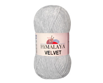 Farbe 90025 silbergrau - Himalaya Velvet  100g - Chenille Garn