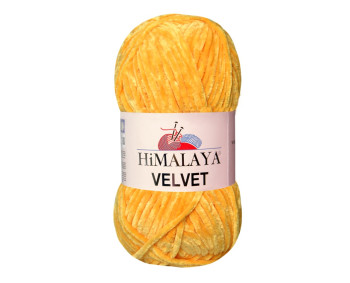 Farbe 90068 sonnengelb - Himalaya Velvet  100g - Chenille Garn