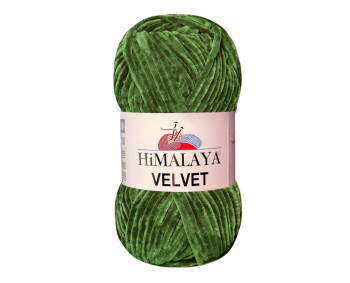 Farbe 90085 moosgrün - Himalaya Velvet  100g - Chenille Garn