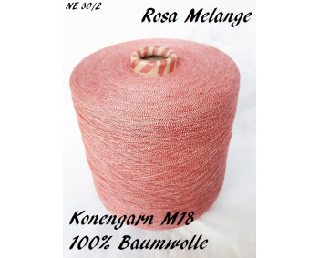 Konengarn M18 - Rosa Melange - 100% Baumwolle -  ca. 1000g
