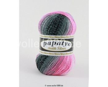 555-21 - Papatya Batik Silver - weiß-grau-rosa 100g