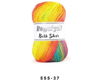 555-37 - Papatya Batik Silver - bunt 100g