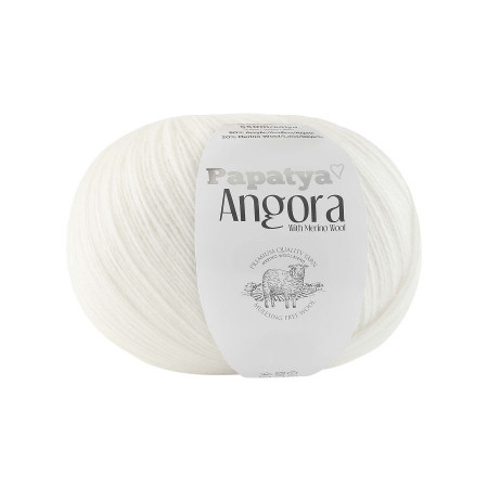 Farbe 1000 weiss - Papatya Angora Uni 100g 