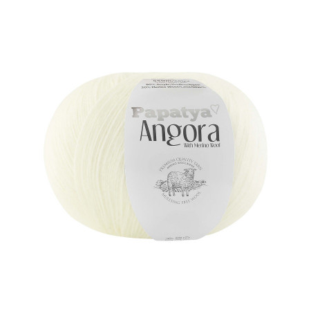 Farbe 1200 creme - Papatya Angora Uni 100g 