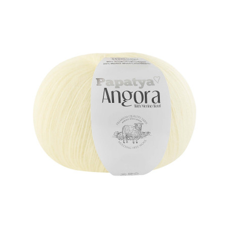 Farbe 1930 creme - Papatya Angora Uni 100g 