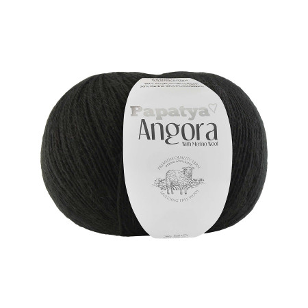 Farbe 2000 schwarz - Papatya Angora Uni 100g 