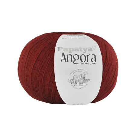 Farbe 3250 weinrot - Papatya Angora Uni 100g 