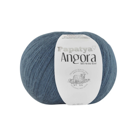 Farbe 5680 blaugrau - Papatya Angora Uni 100g 