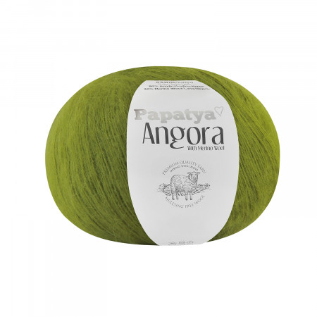 Farbe 6950 olivgrün - Papatya Angora Uni 100g 