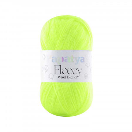 Papatya Fleecy - 100g - Wool Blend -  Farbe 7620 neongelb