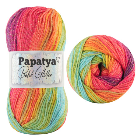 Papatya Batik Glitter - 100g - Farbe 08