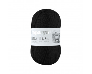 Papatya Merino50 - 100g - Farbe 2000 schwarz
