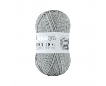 Papatya Merino50 - 100g - Farbe 2140 hellgrau meliert