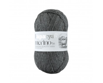 Papatya Merino50 - 100g - Farbe 2180 dunkelgrau meliert