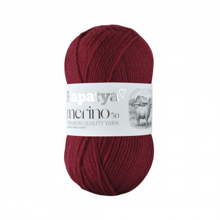 Papatya Merino50 - 100g - Farbe 3230 bordo